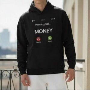 SHEIN Men’s Graphic Hoodie in Black, Medium